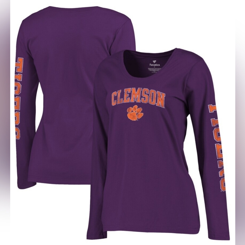 FANATICS CLEMSON TIGERS WOMENS' LONG SLEEVE SHIRT SIZE M